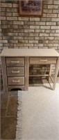Modern 4 drawer writing desk with contents, must