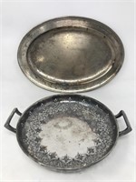 (2)Silver Platted Trays