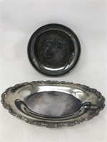 (2)WMA Roger’s Silver Dishes