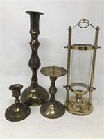 (4)Brass Candle Holders