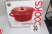 Cooks 7-qt Dutch Oven Enamel Cast Iron