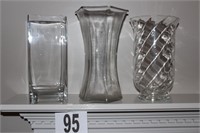 3 Large Vases