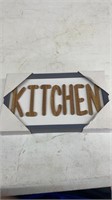 Wooden “KITCHEN” sign