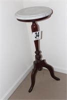 Marble Top Wooden Plant Stand 13"x36"