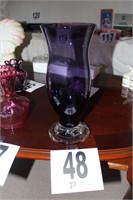Limited Edition Diana Purple Glass Vase 10 1/2"