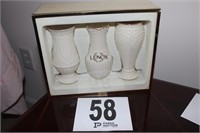 Set of 3 Beaded Vases By Lenox