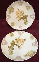 Pair of Old Ivory Plates(~7-3/4")
