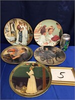 COLLECTOR PLATE LOT / NORMAN ROCKWELL / 5 PCS