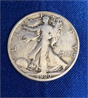 COIN LOT / 1920 SILVER WALKING LIBERTY HALF DOLLAR