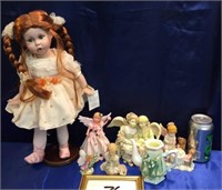 MISC DOLL, ANGELS, FIGURINE LOT