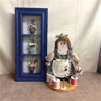 HANDCRAFTED THREAD CADDY / WITH DOLL / PLUS