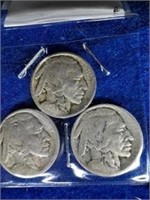 3 -Key Date Buffalo Nickels 1913 , 1913-D , 1913-S