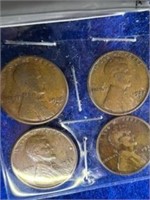 4- Early Date 'S' Mint Lincoln Wheat Cents