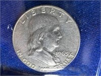 1963-D Silver Franklin Half Dollar Ex-Nice Shape