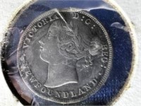 1896 Newfoundland 20 Cent Piece Silver