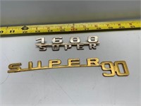Pair Of  Auto Emblems - Super 1600 & Super 90