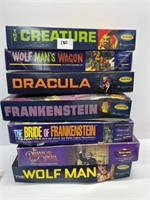 Lot Of 7 Empty Monster Model Boxes Great Graphics