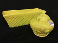 Lot of 2 Yellow McCoy Pottery Pieces