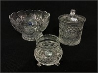 Lot of 3 Crystal Pieces Including