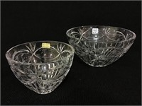 Lot of 2 Very Heavy Lead Crystal Bowls-Randsfjord
