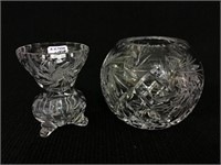Lot of 2 Lead Crystal Pieces Including