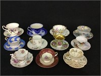 Lot of 11 Various Cups & Saucers Including Flo