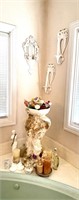 Wall Decor, Statue with soaps, Candles, etc