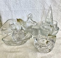 Royal Copenhagen Glass, Glass Horse, Dolphin etc