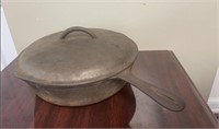CAST  IRON PAN WITH LID