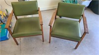 1962 Taylor Comp Olive green chairs-set 2