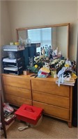 Wooden Dresser w/mirror-no contents included