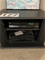 Stereo stand w/JVC VHS player and Symphonic