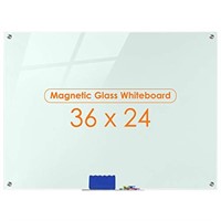 Glass Whiteboard, 3'x 2' Glass Board Magnetic Dry