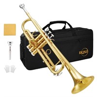 Eking Standard Student Trumpet Brass Gold Bb Trump