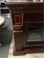Electric Fireplace with Cherry Frame (Needs remote