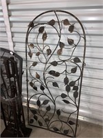 Fireplace Screens and fireplace tools, and leaf