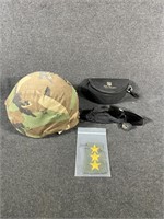 Military Kevlar Helmet with Camouflage Cover