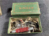 Vintage Singer Sewing Machine Pieces and Guides
