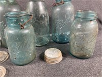 Large Ball Jars, Atlas Jar, Glass Lids