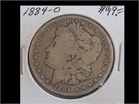 1884-O MORGAN SILVER DOLLAR