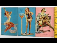 LOT OF 3 1940'S PIN UP ARCADE CARDS