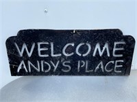 Welcome Andy Sign