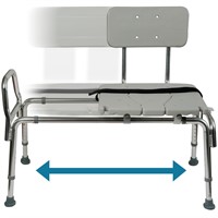 DMI Sliding Transfer Bench Shower Chair W/ Cut-Out