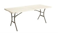 6 ft. Fold-in-Half Table: White