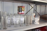 Beer Glasses with Shelves and Misc