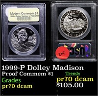 Proof . 1999-P Dolley Madison Modern Commem Dollar