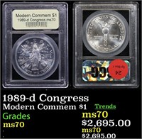 . 1989-d Congress Modern Commem Dollar $1 Graded m