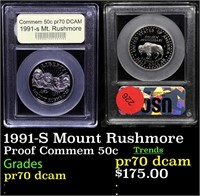 Proof . 1991-S Mount Rushmore Modern Commem Half D