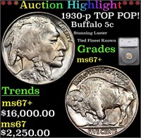 ***Auction Highlight*** 1930-p Buffalo Nickel TOP