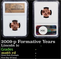 NGC 2009-p Formative Years Lincoln Cent 1c Graded